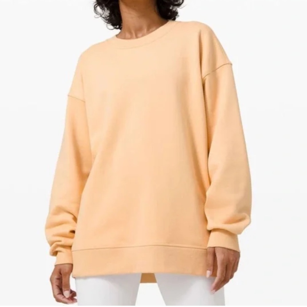 Women’s Lululemon Perfectly Oversized Crew Sweater Ivory Peach